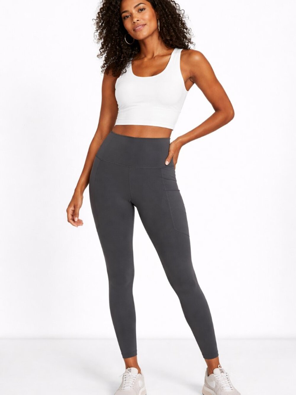 Everlane Perform Leggings Gray Blue High Rise XL Ankle Activewear